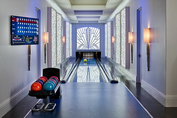 Atlanta Custom Luxury Estate bowling alley 