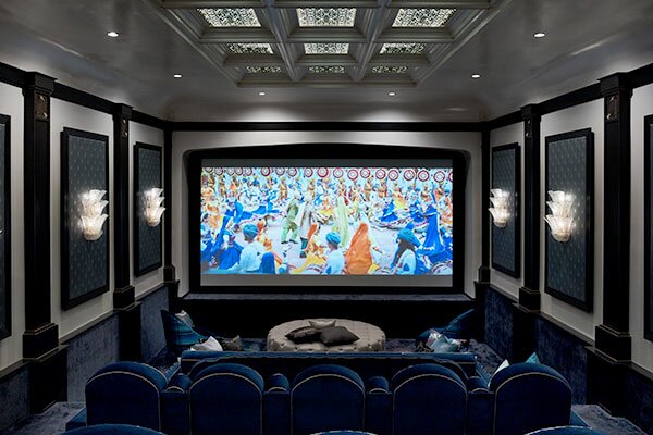 Atlanta Custom Luxury Estates residential movie theater