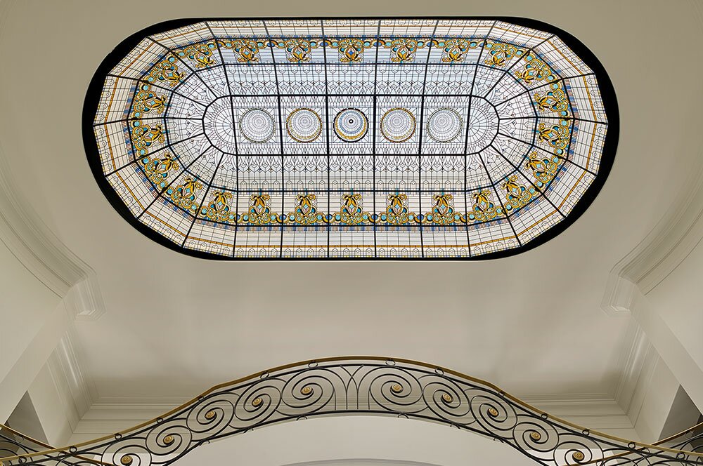 Atlanta Tiffany Stained Glass Oculus custom construction